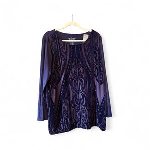 Chico's Women's Plum Long Sleeve Blouse